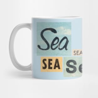 Vintage Typography Seaside Mug